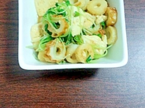 ちくわとかいわれの豆腐チャンプルー